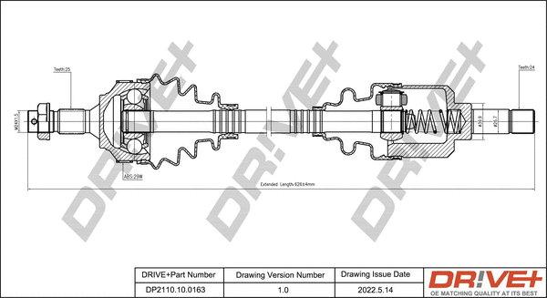 Drive Shaft (DP2110.10.0163)
