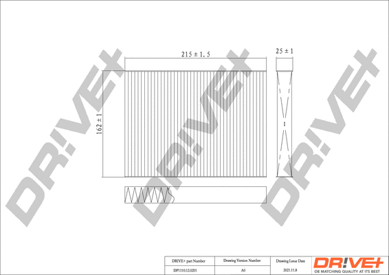 Filter, cabin air (DP1110.12.0201)