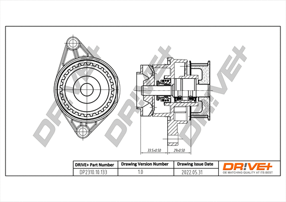 Water Pump, engine cooling (DP2310.10.133)