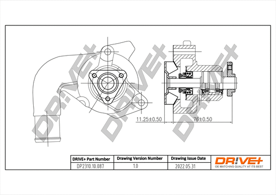 Water Pump, engine cooling (DP2310.10.087)