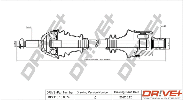 Drive Shaft (DP2110.10.0674)