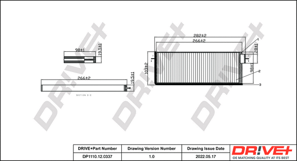 Filter, cabin air (DP1110.12.0337)