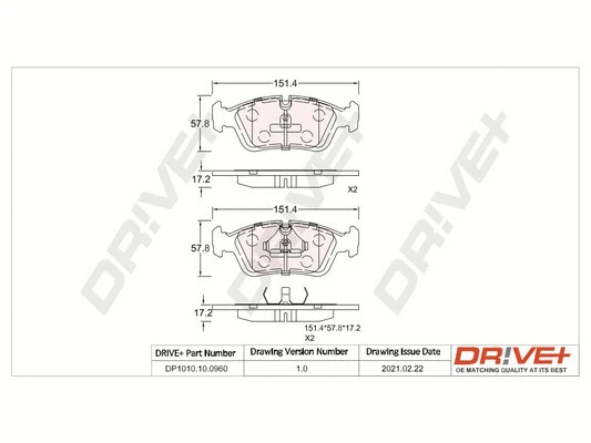 Brake Pad Set, disc brake (DP1010.10.0960)