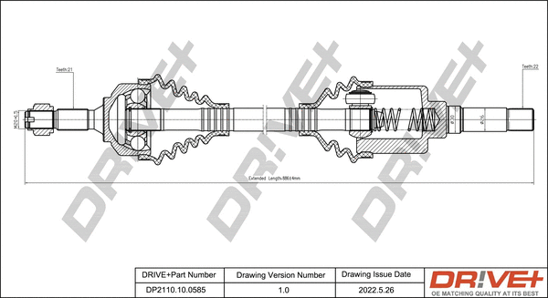 Drive Shaft (DP2110.10.0585)
