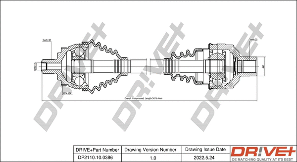 Drive Shaft (DP2110.10.0386)