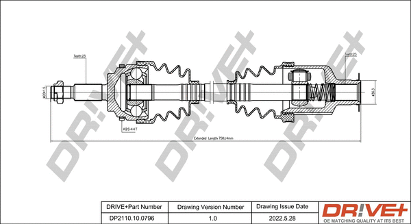 Drive Shaft (DP2110.10.0796)