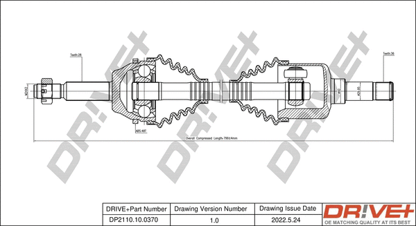 Drive Shaft (DP2110.10.0370)