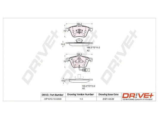 Brake Pad Set, disc brake (DP1010.10.0893)