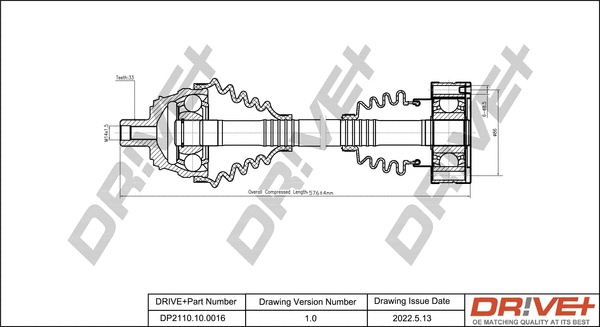 Drive Shaft (DP2110.10.0016)