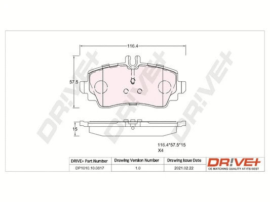 Brake Pad Set, disc brake (DP1010.10.0817)