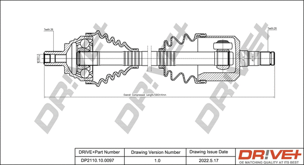 Drive Shaft (DP2110.10.0097)