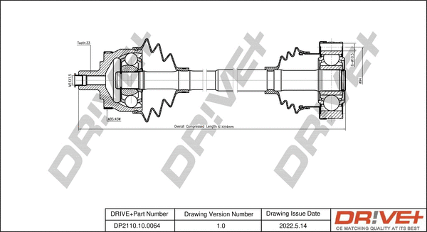 Drive Shaft (DP2110.10.0064)