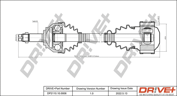 Drive Shaft (DP2110.10.0006)