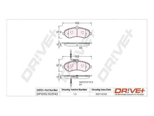 Brake Pad Set, disc brake (DP1010.10.0743)