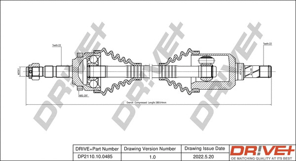 Drive Shaft (DP2110.10.0485)