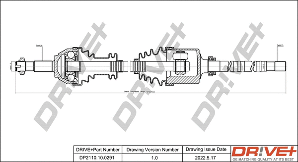 Drive Shaft (DP2110.10.0291)