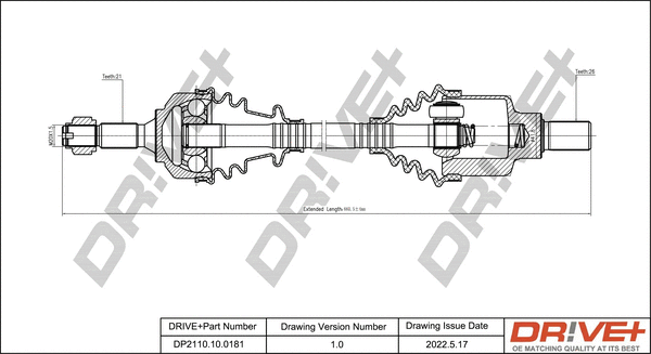 Drive Shaft (DP2110.10.0181)