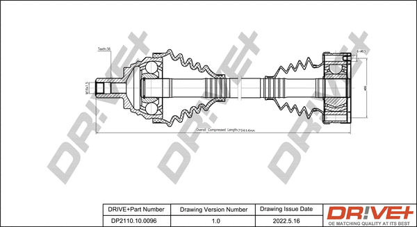 Drive Shaft (DP2110.10.0096)