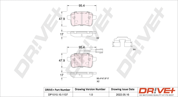 Brake Pad Set, disc brake (DP1010.10.1137)