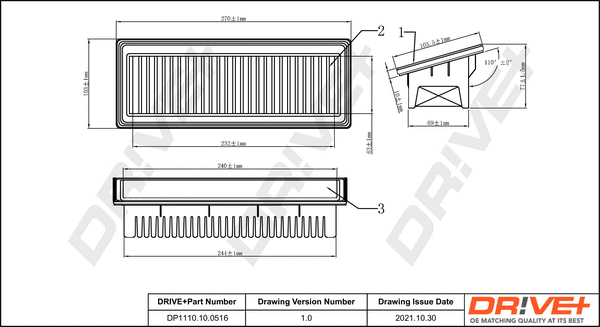 Air Filter (DP1110.10.0516)