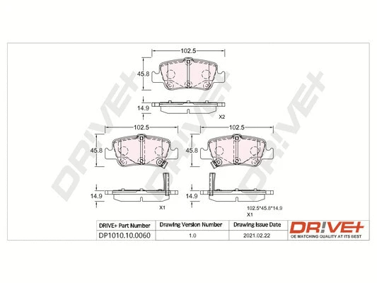 Brake Pad Set, disc brake (DP1010.10.0060)