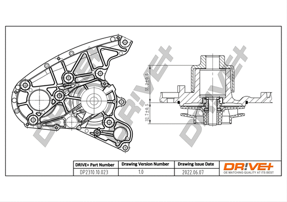 Water Pump, engine cooling (DP2310.10.023)