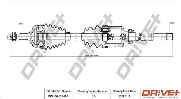 Drive Shaft (DP2110.10.0188)