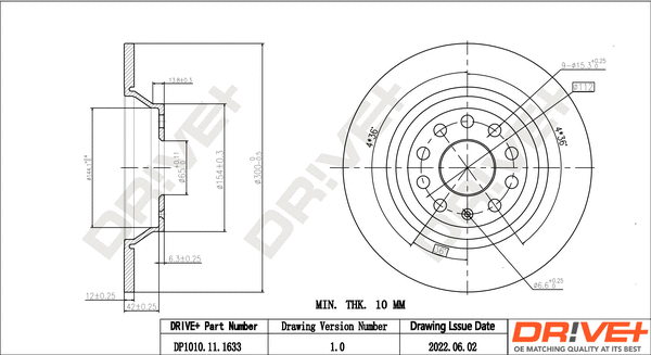 Brake Disc (DP1010.11.1633)