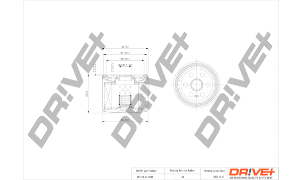 Oil Filter (DP1110.11.0109)