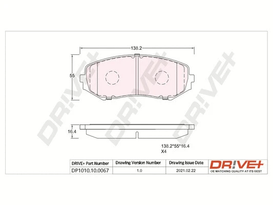 Brake Pad Set, disc brake (DP1010.10.0067)