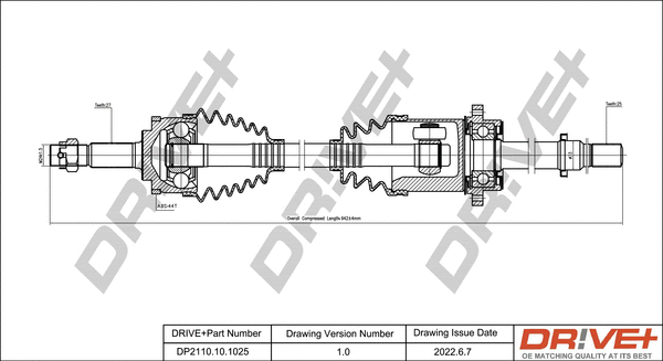 Drive Shaft (DP2110.10.1025)