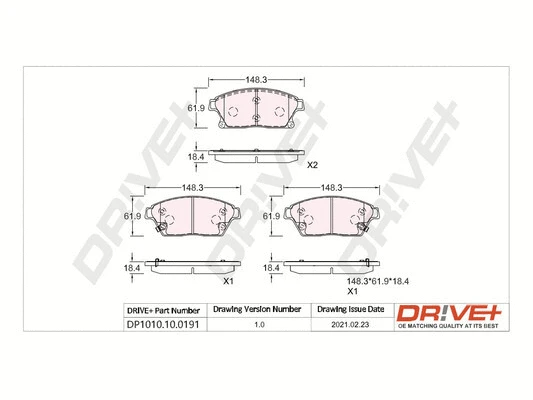 Brake Pad Set, disc brake (DP1010.10.0191)