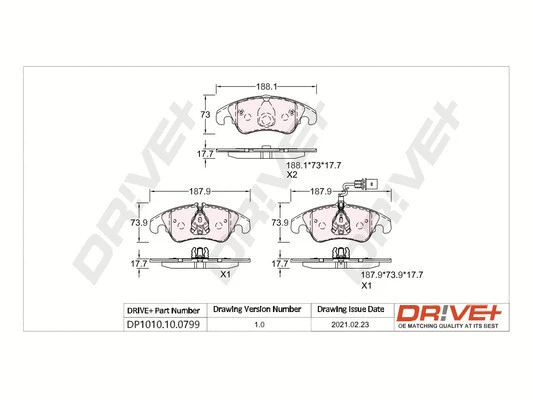Brake Pad Set, disc brake (DP1010.10.0799)