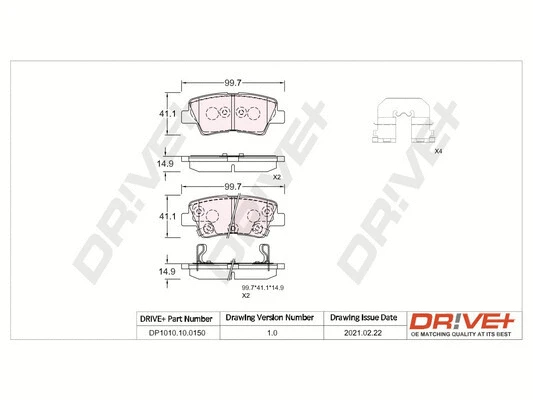 Brake Pad Set, disc brake (DP1010.10.0150)