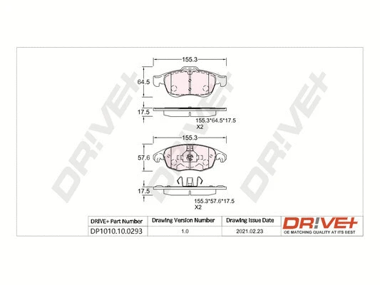 Brake Pad Set, disc brake (DP1010.10.0293)