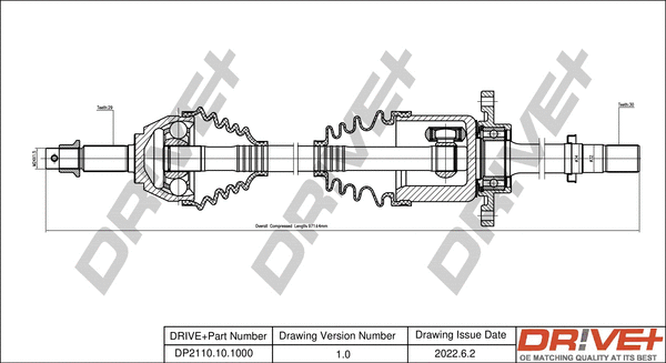 Drive Shaft (DP2110.10.1000)