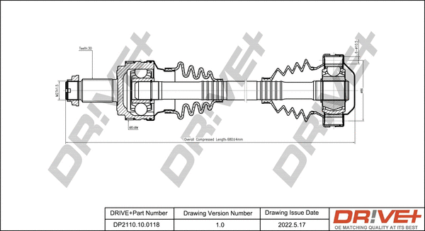 Drive Shaft (DP2110.10.0118)