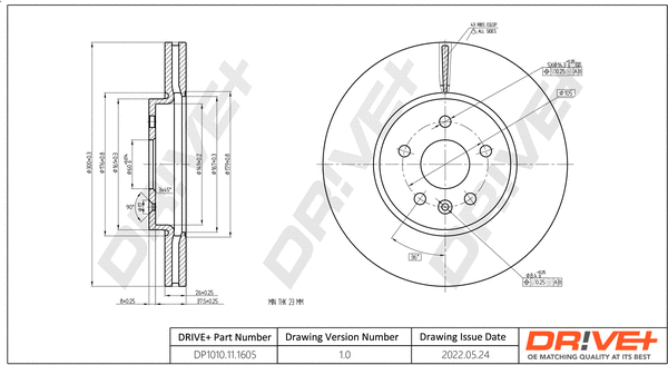 Brake Disc (DP1010.11.1605)