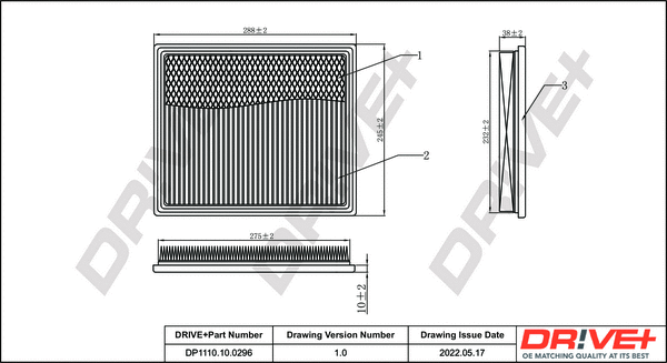 Air Filter (DP1110.10.0296)