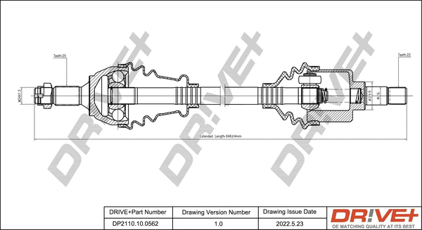 Drive Shaft (DP2110.10.0562)
