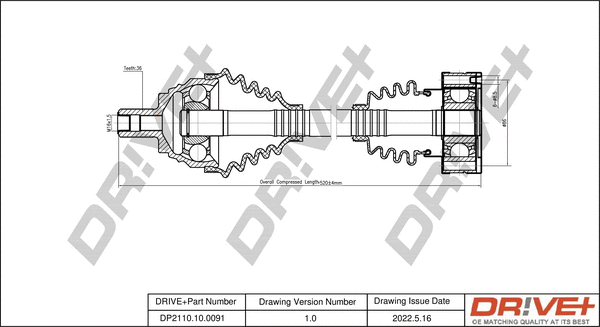 Drive Shaft (DP2110.10.0091)
