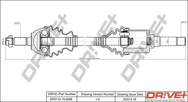 Drive Shaft (DP2110.10.0256)