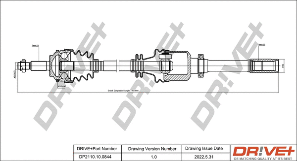Drive Shaft (DP2110.10.0844)