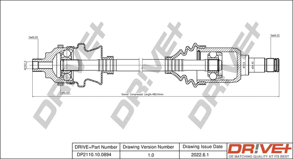 Drive Shaft (DP2110.10.0894)