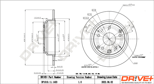 Brake Disc (DP1010.11.1403)
