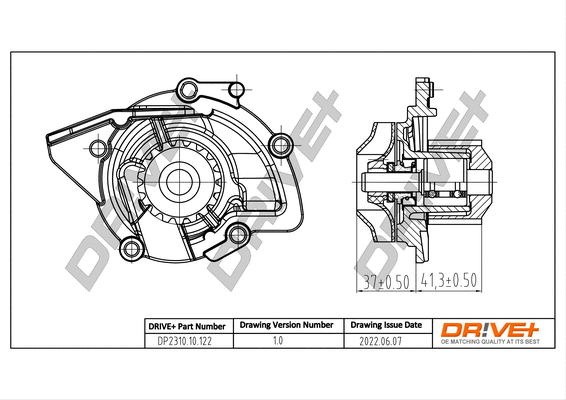 Water Pump, engine cooling (DP2310.10.122)