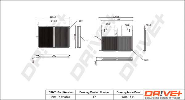 Filter, cabin air (DP1110.12.0161)