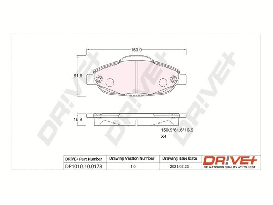 Brake Pad Set, disc brake (DP1010.10.0178)