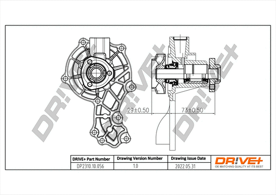Water Pump, engine cooling (DP2310.10.056)