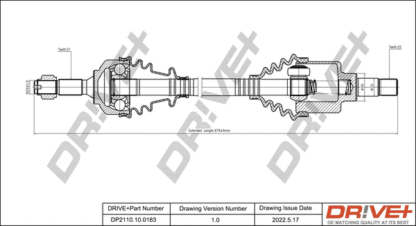 Drive Shaft (DP2110.10.0183)